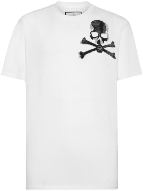 skull-print cotton T-shirt