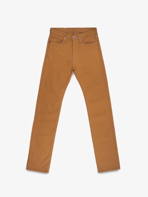 IH-666D 17OZ DUCK SLIM STRAIGHT CUT JEANS - BROWN