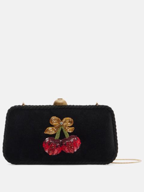 Carry Secrets Mini embellished velvet clutch