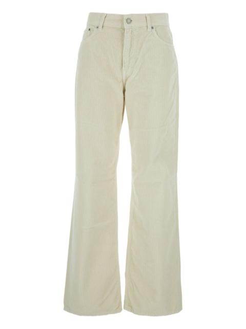 logo patch corduroy trousers