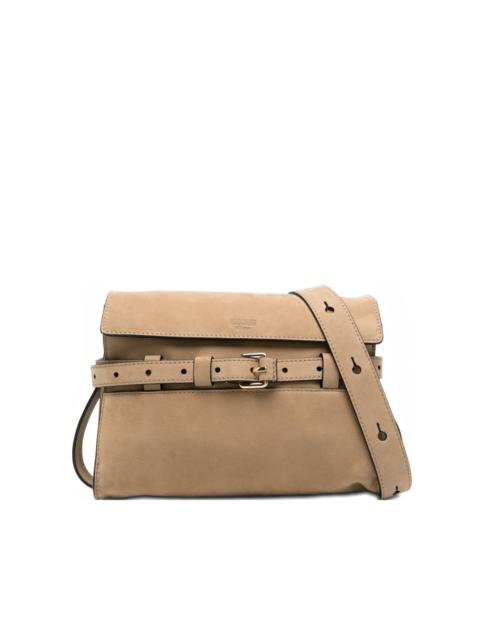 buckled shoulder bag