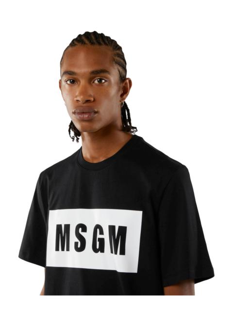 Cotton T-shirt with box logo