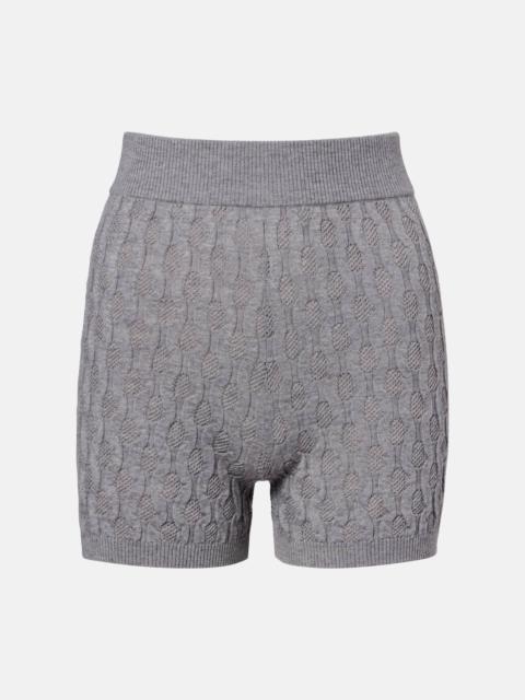 Knitted wool shorts
