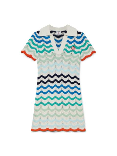 Gradient Wave Crochet Dress | Casablanca Paris