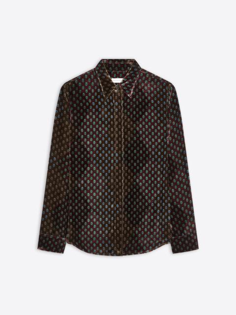 PRINTED VELVET SHIRT