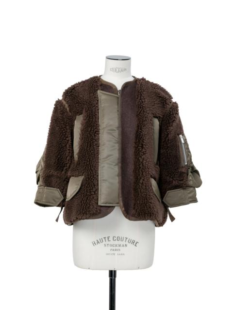 Faux Shearling x Nylon Twill Blouson