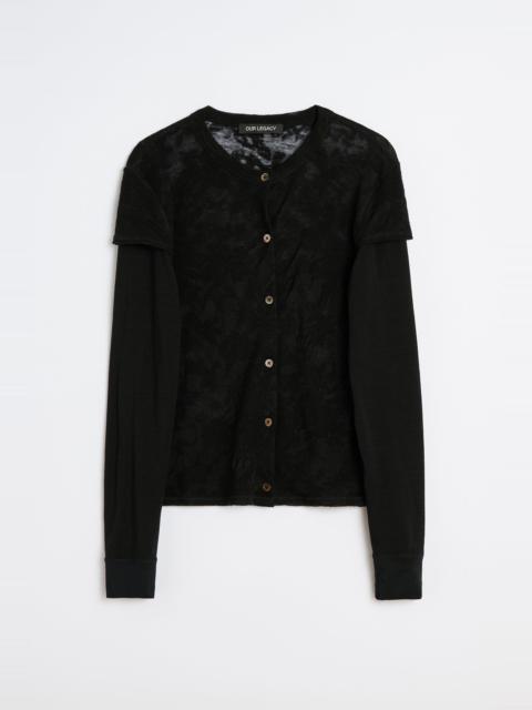 Heat Longsleeve Black Flower Jacquard Gauze