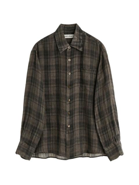 Above pocket checked shirt