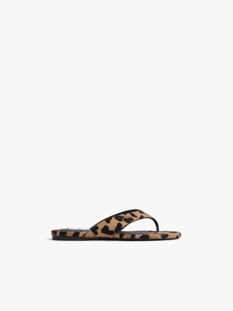 INFRADITO FLAT MULES IN LEOPARD HAIRCALF