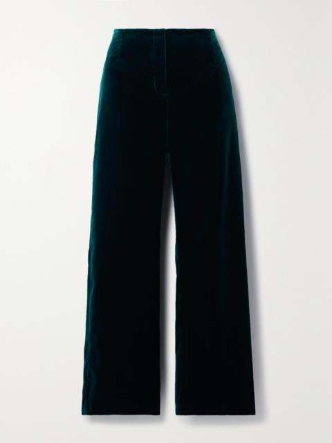 Niklas Cotton-blend Velvet Wide-leg Pants