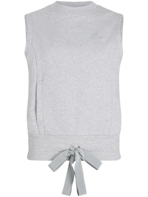 logo-embroidered sleeveless sweatshirt
