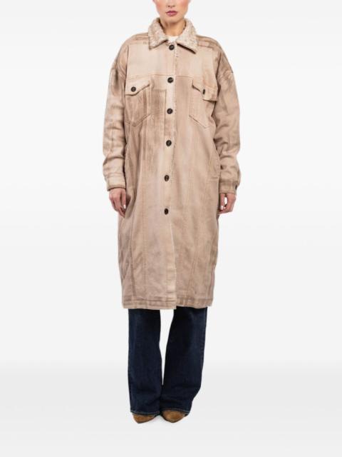 button-fastening coat
