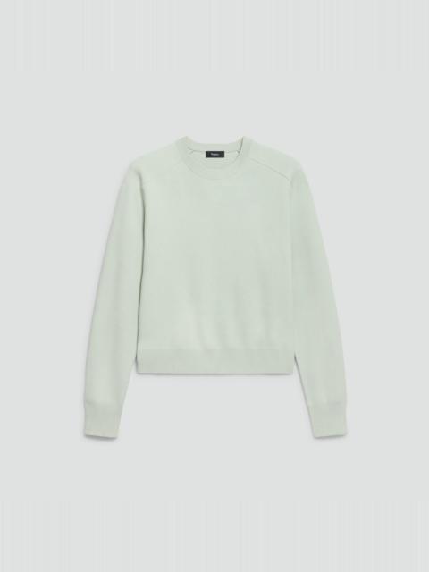 Cropped Crewneck Sweater in Light Bilen