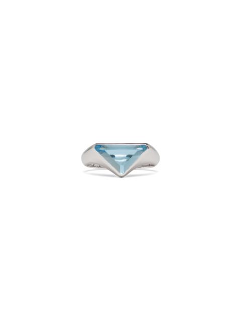 Swiss Blue Topaz logo ring