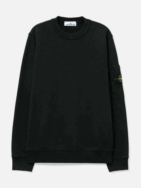 COTTON FLEECE CREWNECK SWEATSHIRT WITH SEASONAL POCKET