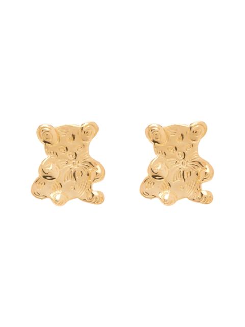 Teddy Gold Bear Stud Earrings