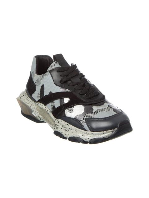 Valentino Camo Mesh & Leather Sneaker
