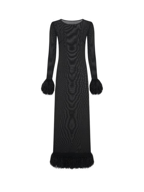 Mesh Jersey Long Dress