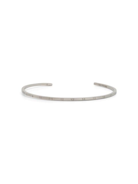 Numerical Cuff 2mm Bracelet in Silver