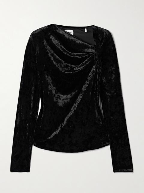Baixa Draped Velvet Top