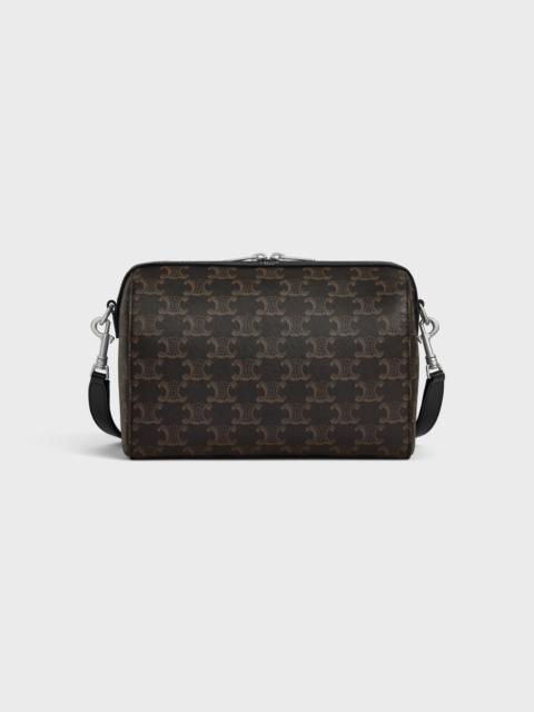 MINI BOSTON IN TRIOMPHE CANVAS AND CALFSKIN