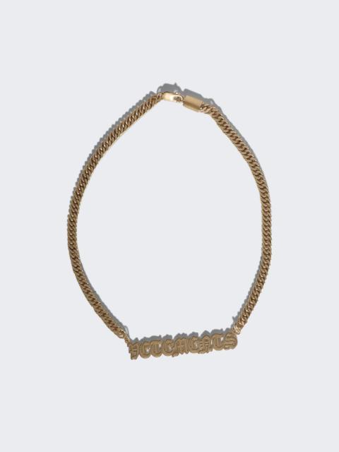 Gothic Logo Necklace Gold