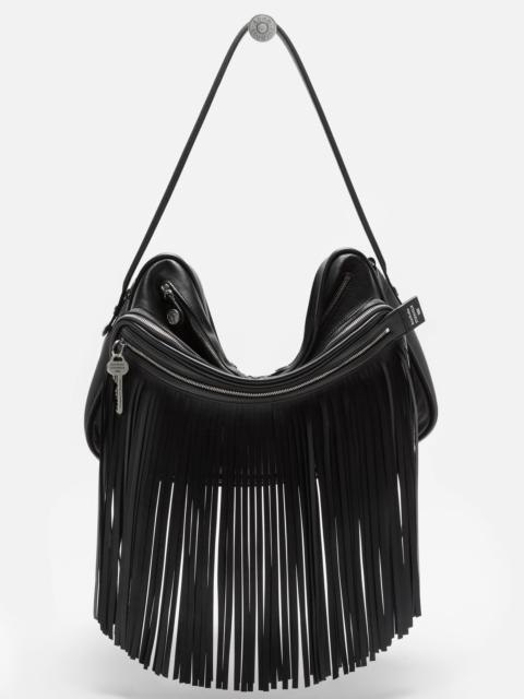 Camero Camera Fringed Shoulder Bag - Black