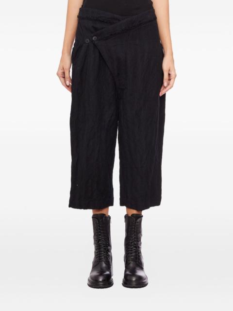 asymmetric button trousers