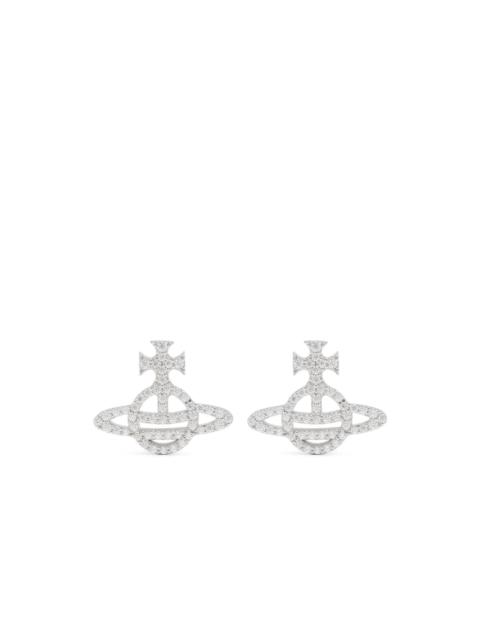 Calliope embellished Orb-plaque earrings