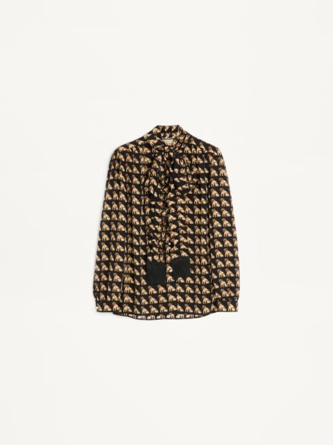 CREPE DE CHINE SHIRT WITH PETIT CHARLES PRINT