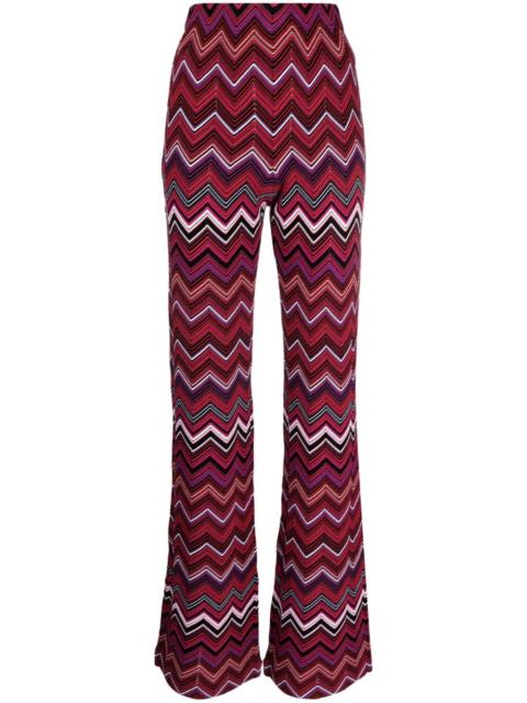 zigzag-print high-waisted trousers