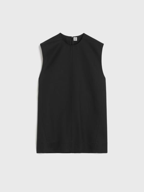 Sleeveless twisted-seam top black