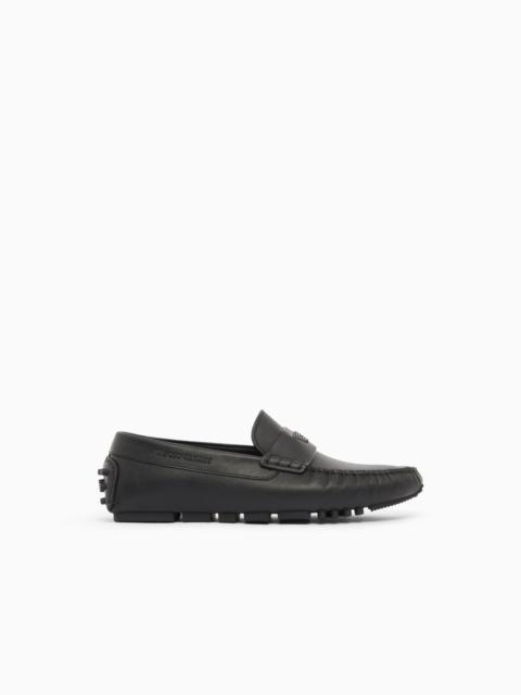 DRIVER LOAFERS IN SAFFIANO LEATHER