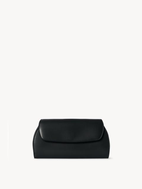 Curved Clutch in Leather