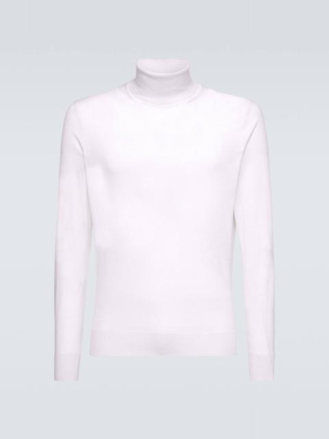 Cashseta cashmere and silk turtleneck top