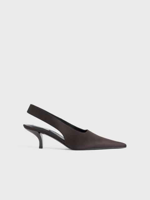 Classic satin slingbacks espresso