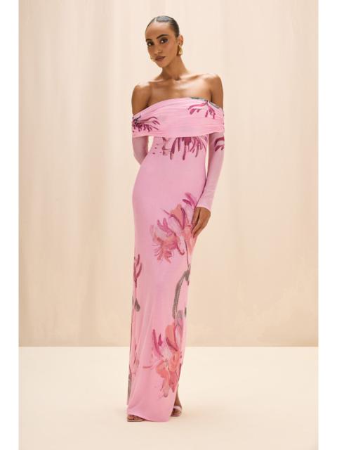 HONEY FLOWER TULLE MAXI DRESS