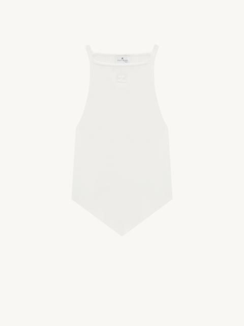 RIB KNIT POINTY TANK TOP