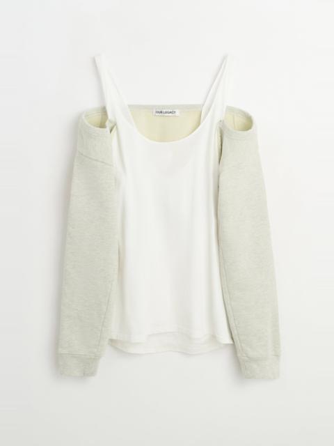 Cardigan Tank Yellow Tint Melange Fleece