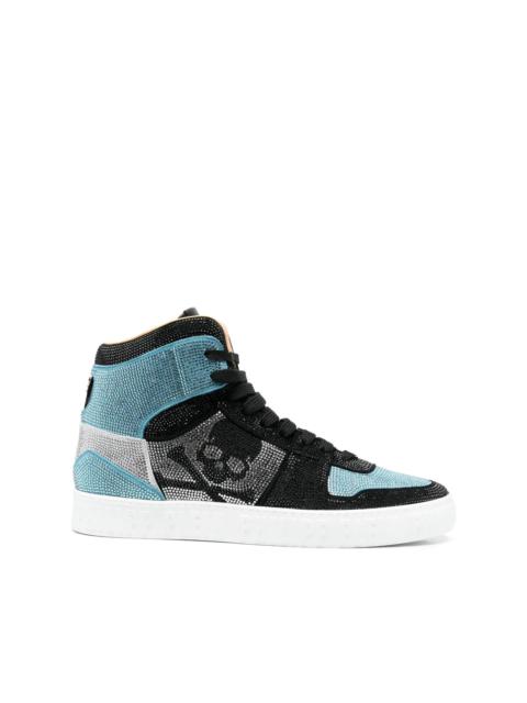 Strass high-top sneakers