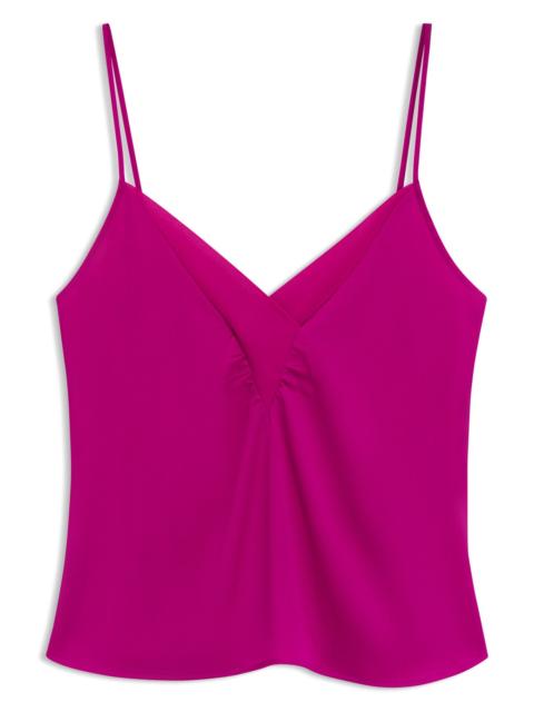 SATIN CAMISOLE TOP WITH GEORGETTE NECKLINE
