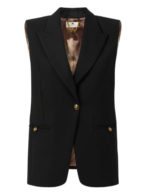 peak-lapels button-up waistcoat