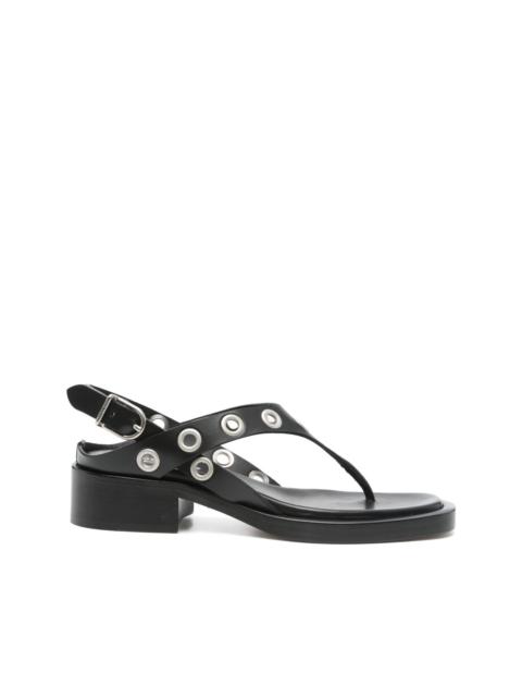 35mm eyelet-detail sandals