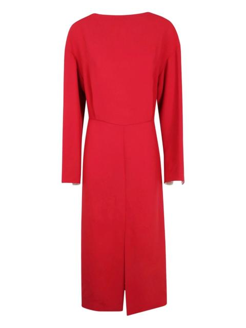 long-sleeve midi dress