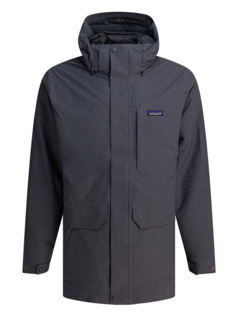 logo-patch padded coat