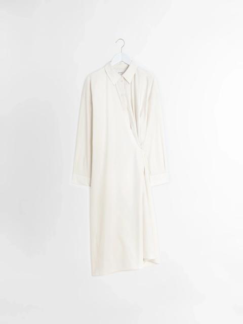 STRAIGHT COLLAR TWISTED DRESS