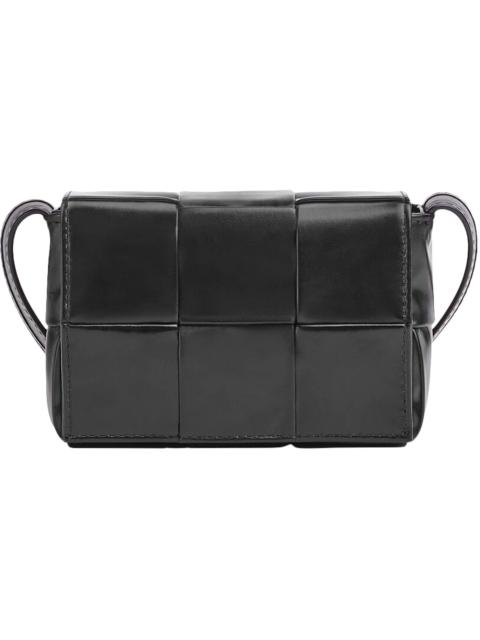 Bottega Veneta Candy Cassette Crossbody Bag Mini Intreccio Black