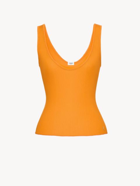CASSANDRE TANK TOP IN RIBBED SILK JERSEY