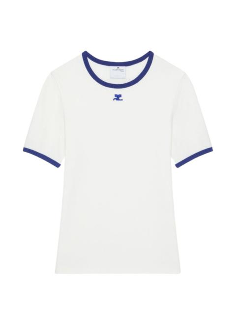 logo-embroidered T-shirt