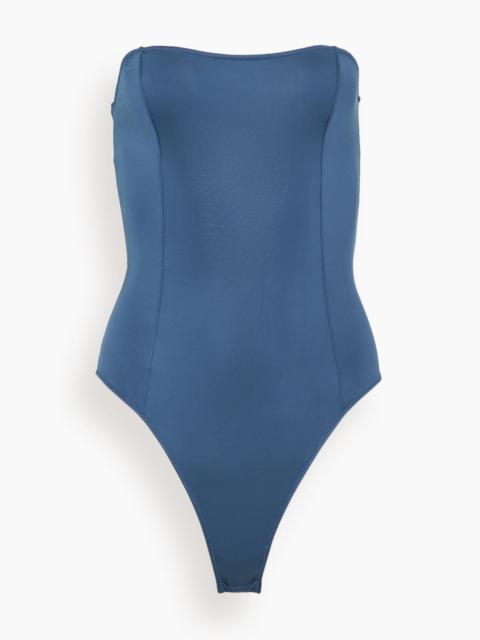 Liquid Contour Bodysuit in French Navy